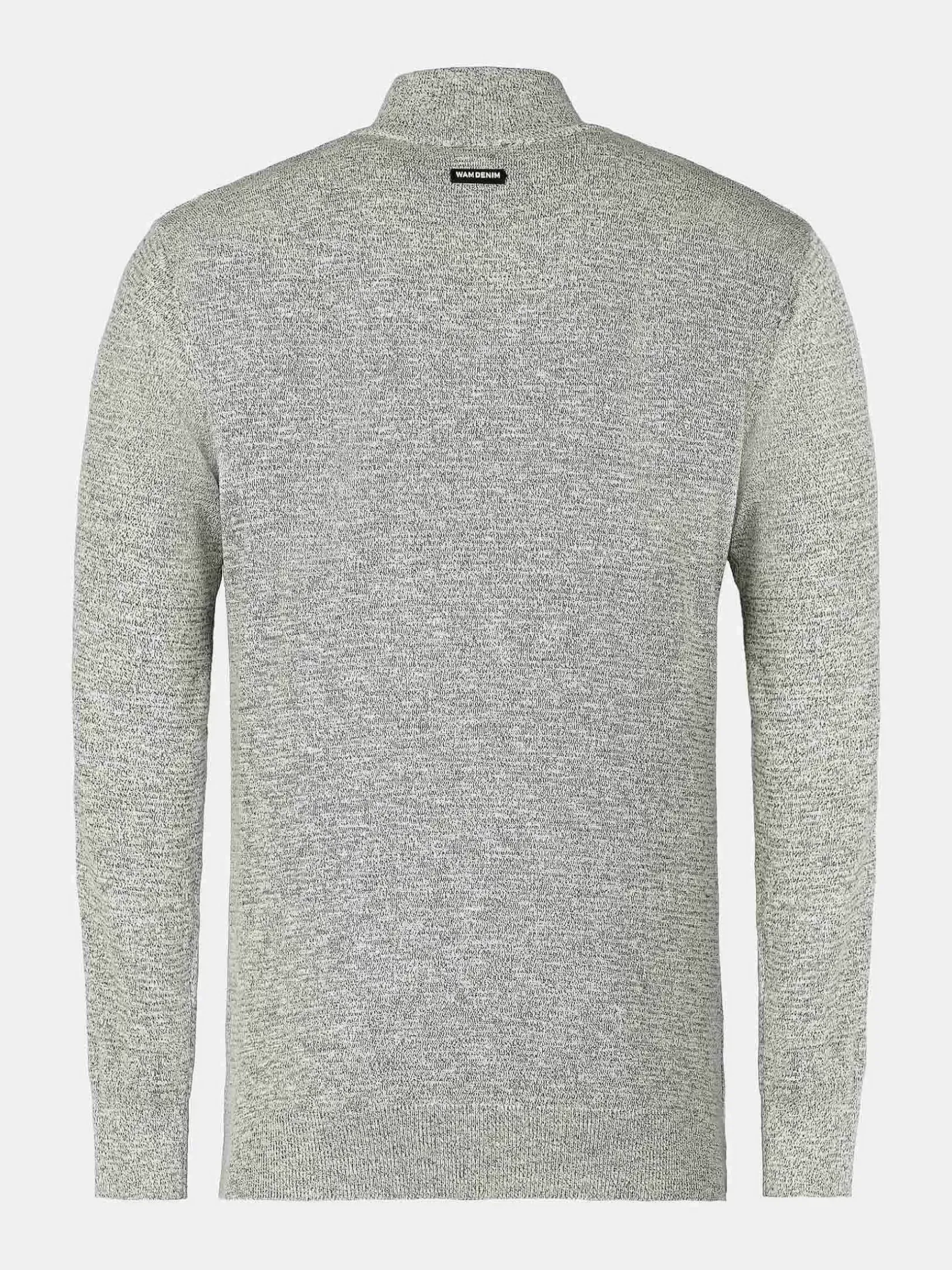 Wam Denim Sweaters|Sharon Half Zip Grey Sweater
