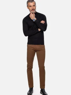 Wam Denim Sweaters|Siena Round-Necked Black Sweater