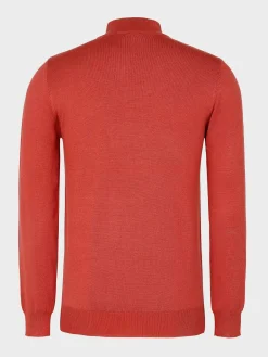 Wam Denim Sweaters|Siena Round-Necked Dark Orange Sweater