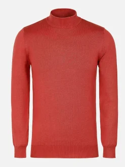 Wam Denim Sweaters|Siena Round-Necked Dark Orange Sweater