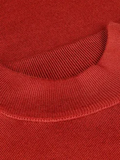 Wam Denim Sweaters|Siena Round-Necked Dark Orange Sweater