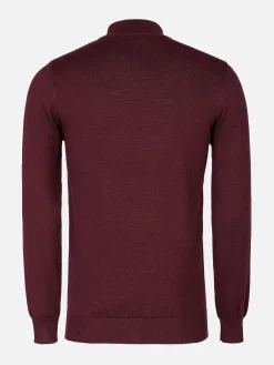 Wam Denim Sweaters|Siena Round-Necked Dark Red Sweater