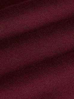 Wam Denim Sweaters|Siena Round-Necked Dark Red Sweater
