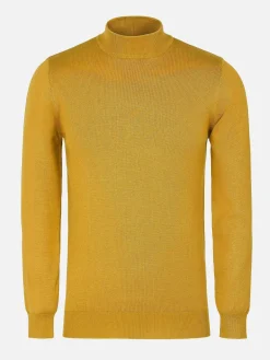Wam Denim Sweaters|Siena Round-Necked Dark Yellow Sweater