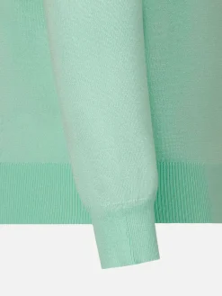 Wam Denim Sweaters|Siena Round-Necked Menthol Sweater