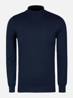 Wam Denim Sweaters|Siena Round-Necked Navy Sweater