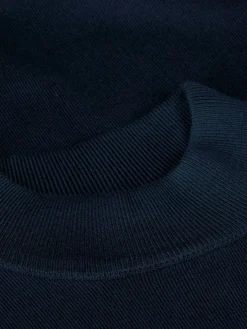 Wam Denim Sweaters|Siena Round-Necked Navy Sweater