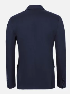 Wam Denim Colberts|Single Breasted Textured Navy Colbert
