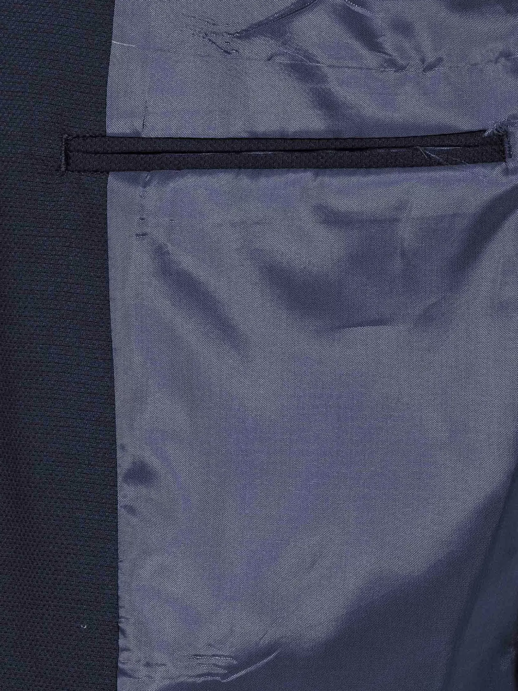 Wam Denim Colberts|Single Breasted Textured Navy Colbert