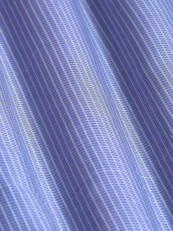 Wam Denim Overhemd Lange Mouwen|Sky Lake Royal Blue Micro Patterned Overhemd Lange Mouw