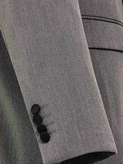 Wam Denim Colberts|Slim Fit Double Breasted Grey Colbert