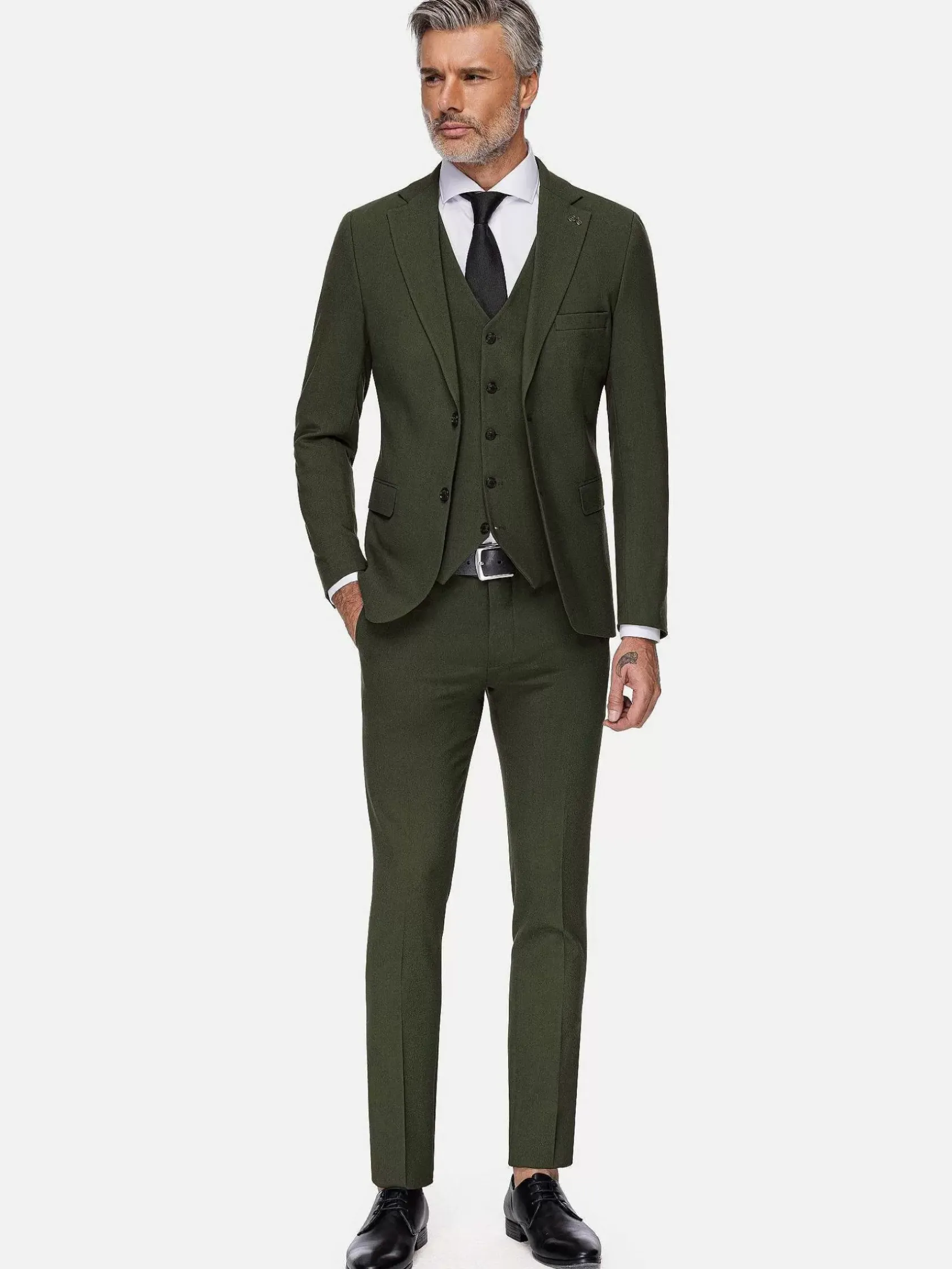 Wam Denim Colberts|Slim Fit Khaki Textured Colbert