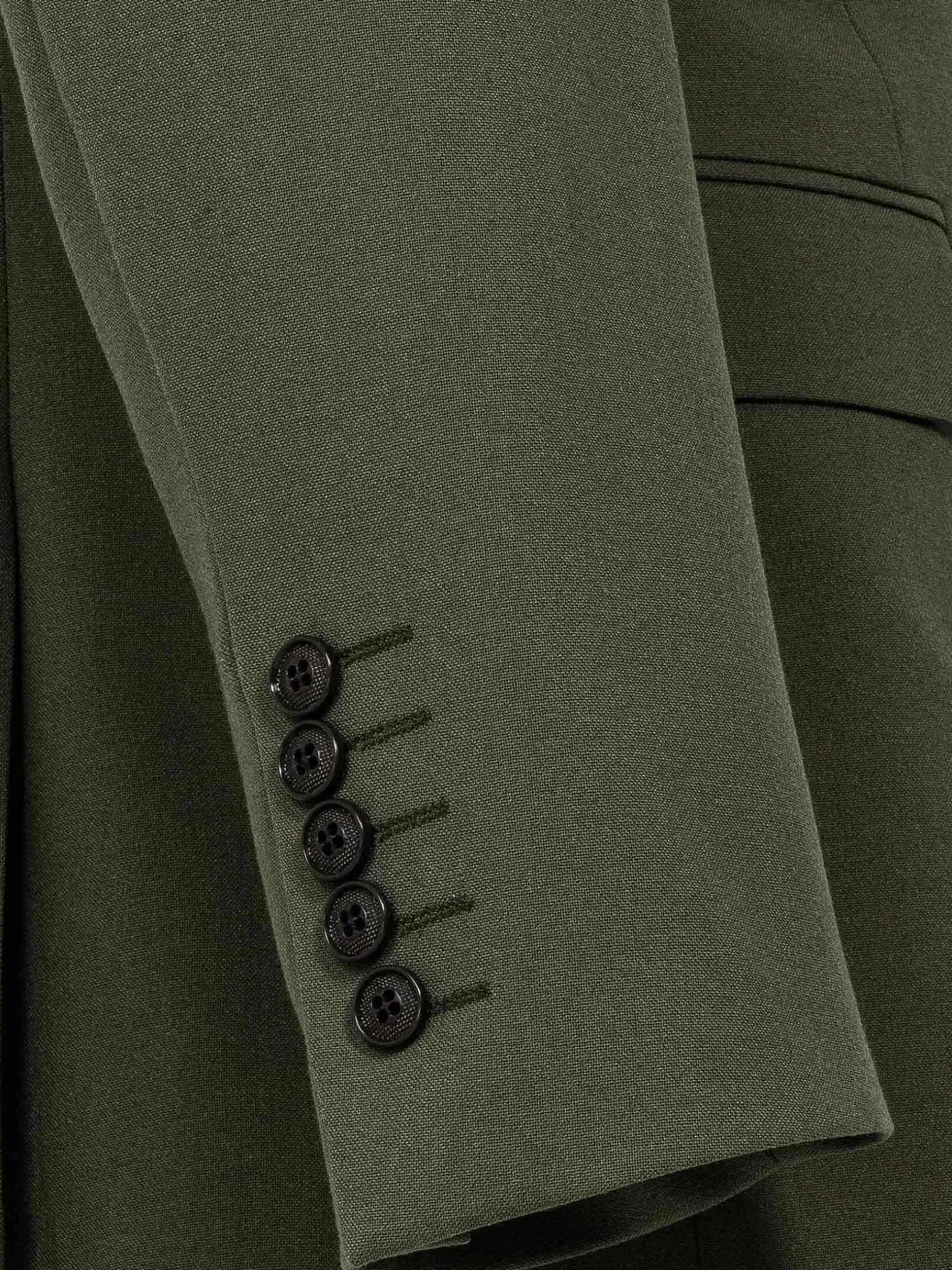 Wam Denim Colberts|Slim Fit Khaki Textured Colbert