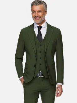 Wam Denim Colberts|Slim Fit Khaki Textured Colbert