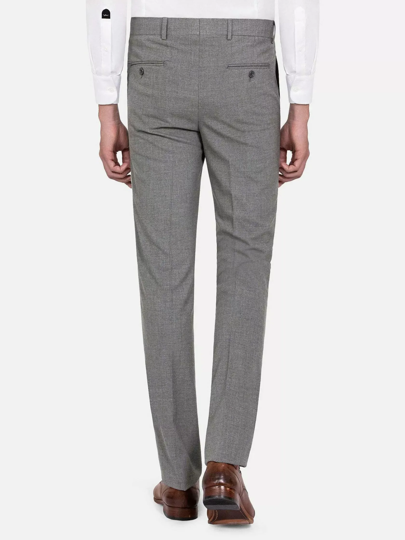 Wam Denim Pantalons|Slim Fit Textured Anthracite Pantalon