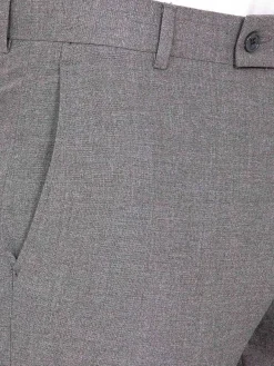 Wam Denim Pantalons|Slim Fit Textured Anthracite Pantalon