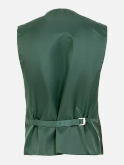 Wam Denim Gilets|Slim Fit Textured Green Gilet