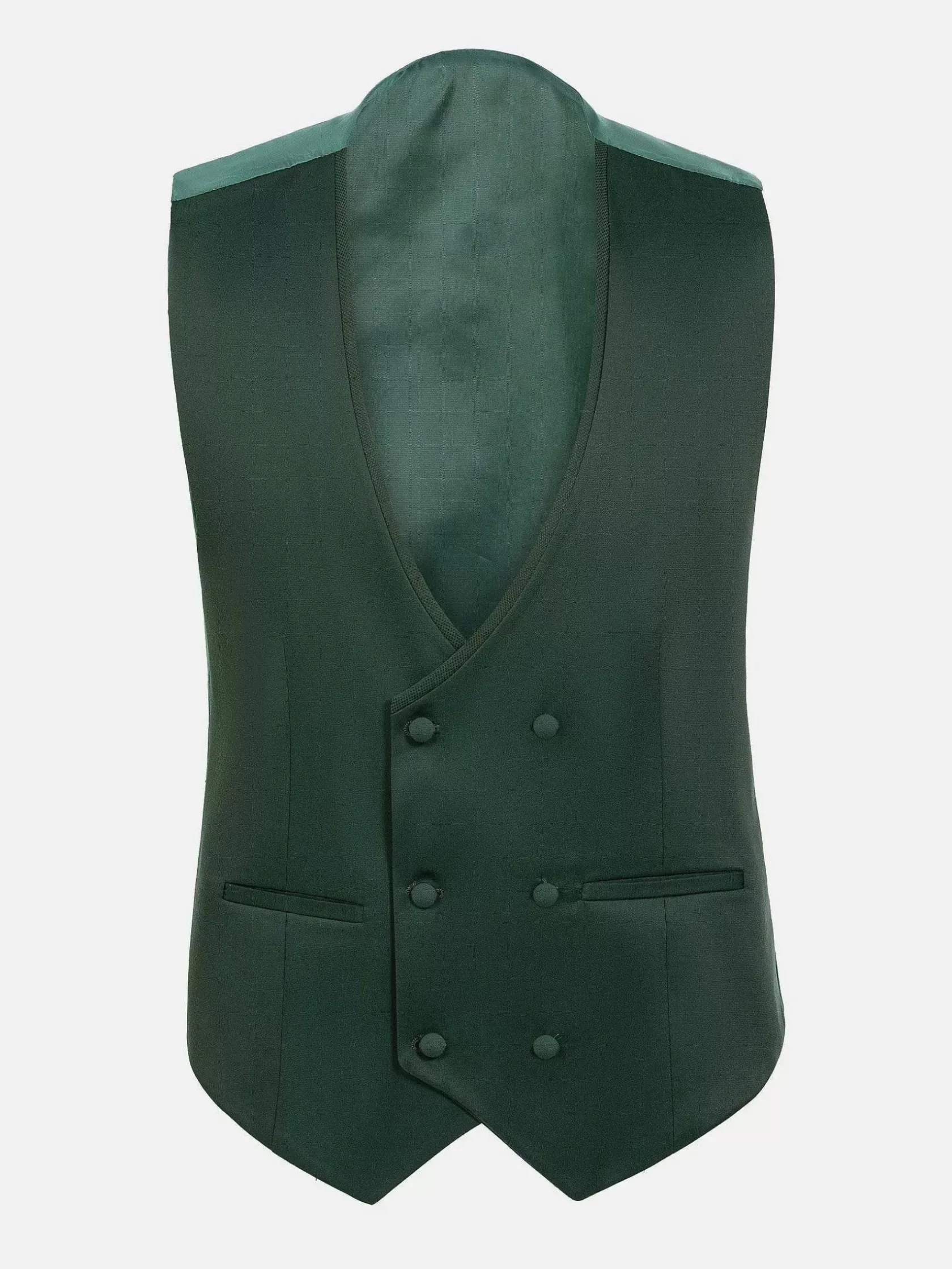 Wam Denim Gilets|Slim Fit Textured Green Gilet