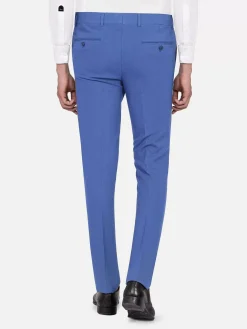 Wam Denim Pantalons|Slim Fit Textured Indigo Pantalon