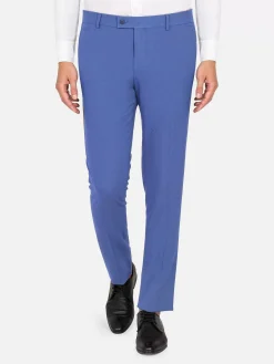 Wam Denim Pantalons|Slim Fit Textured Indigo Pantalon