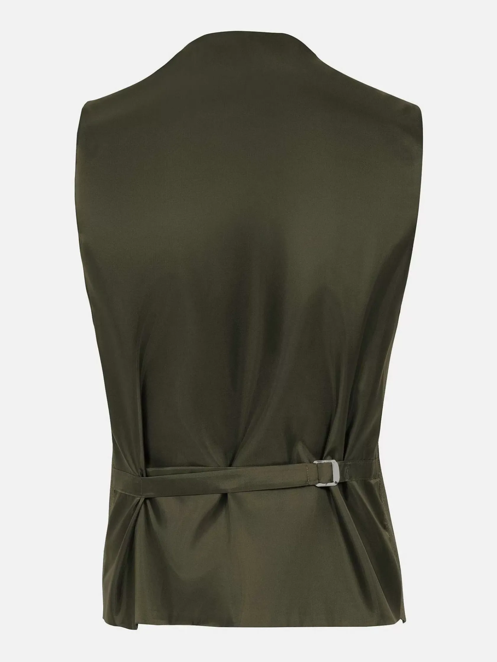 Wam Denim Gilets|Slim Fit Textured Khaki Gilet