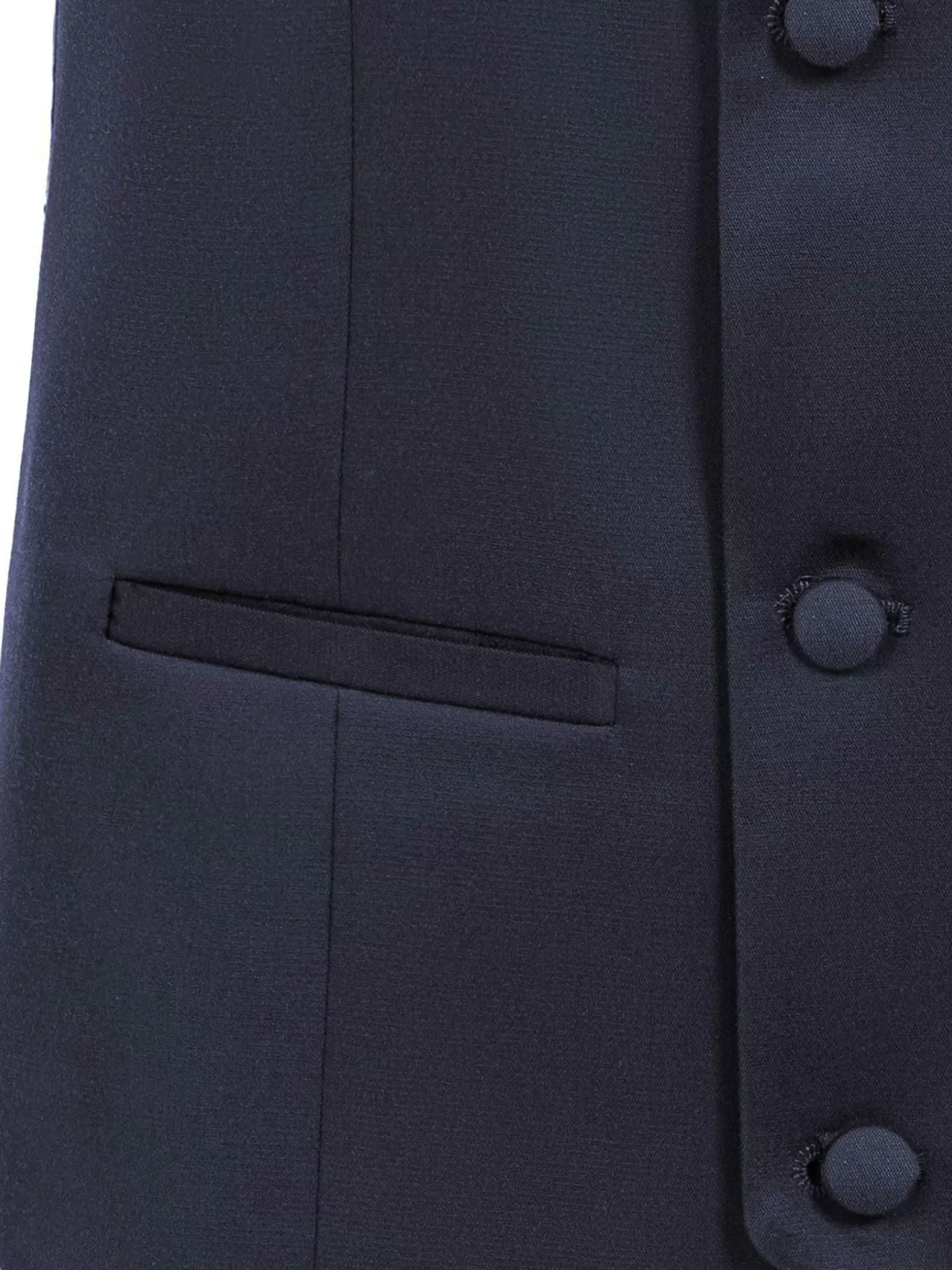 Wam Denim Gilets|Slim Fit Textured Navy Gilet