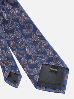Wam Denim Stropdassen|Stropdas 10002 Paisley Navy Pink