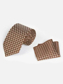 Wam Denim Stropdassen|Stropdas 10004 Square Light Brown