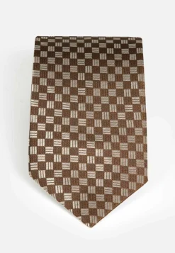 Wam Denim Stropdassen|Stropdas 10004 Square Light Brown