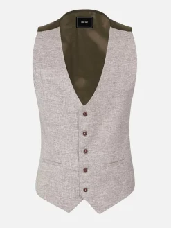 Wam Denim Gilets|Suit Gilet 70112 Beige