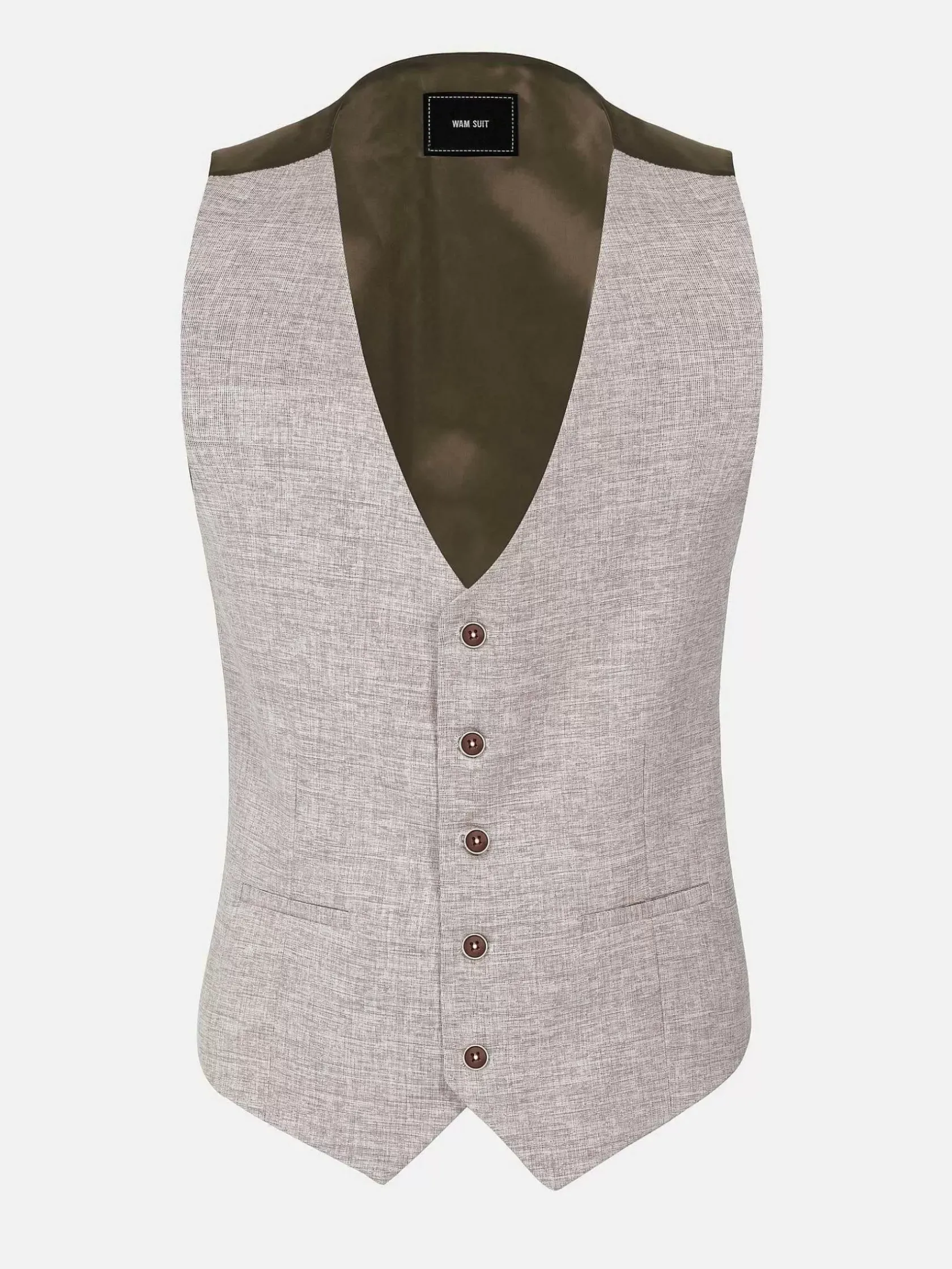Wam Denim Gilets|Suit Gilet 70112 Beige