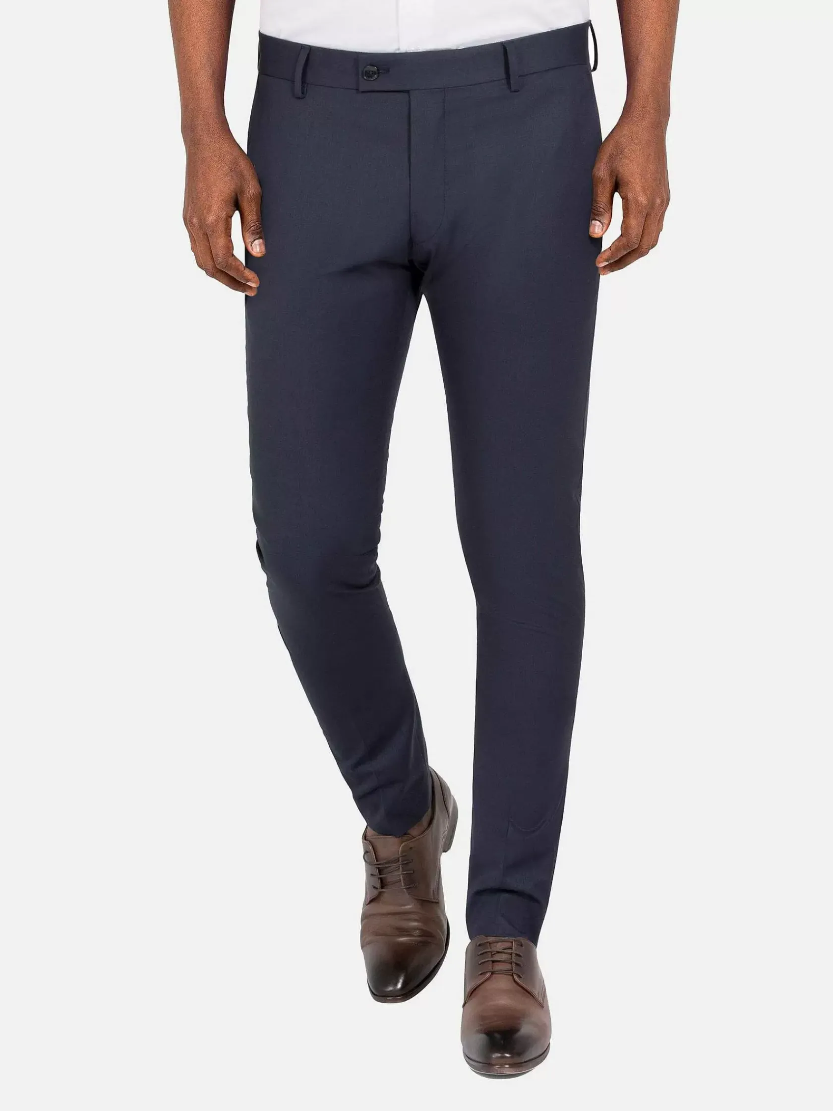 Wam Denim Pantalons|Suit Pantalon 70071 Scotsville Dark Navy
