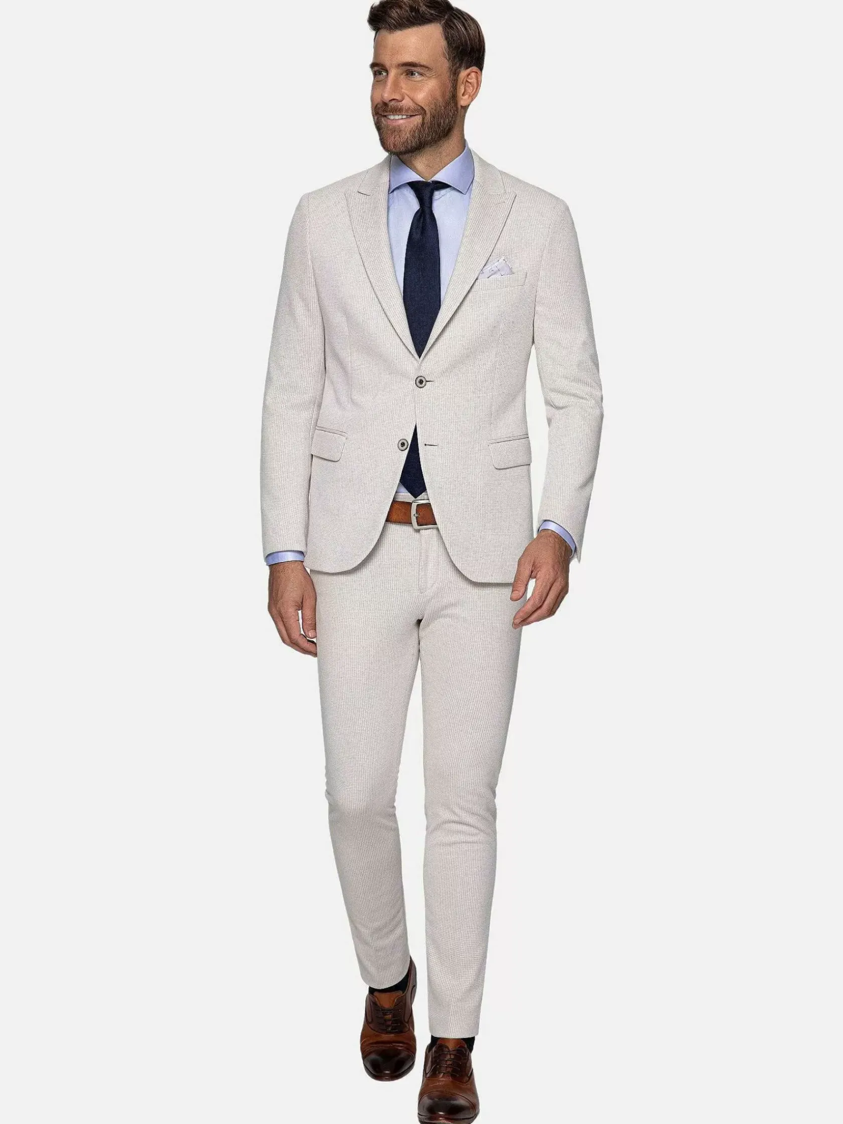 Wam Denim Pantalons|Sur Mer Slim Fit Beige Pantalon