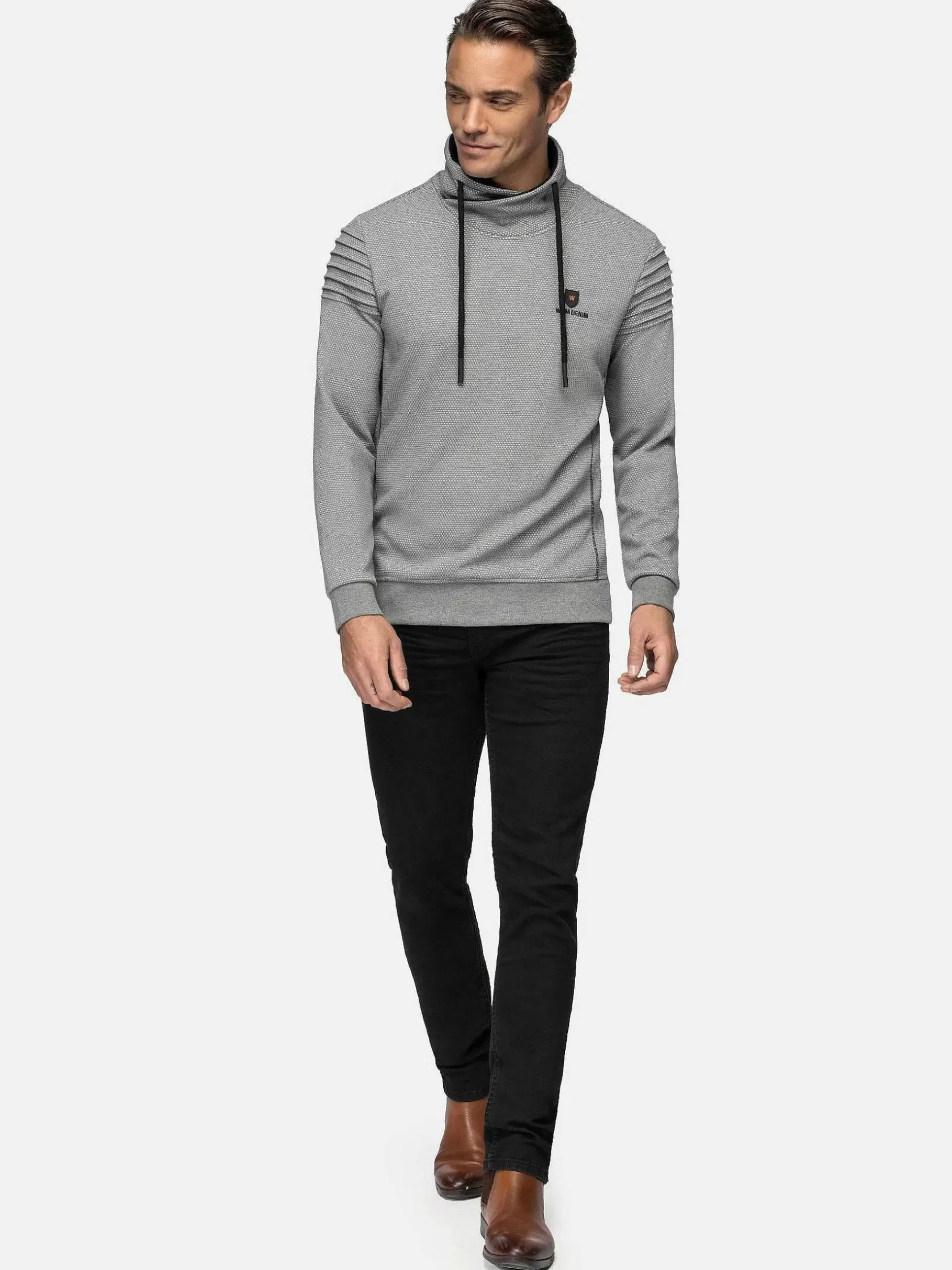 Wam Denim Sweaters|Sweater 76354 Casas Grey