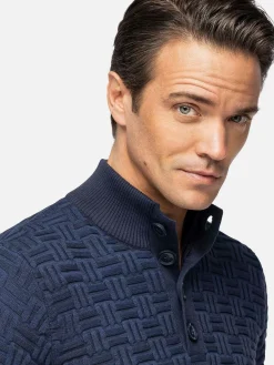 Wam Denim Sweaters|Sweater 76363 Florida Navy