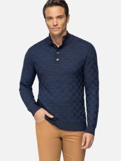 Wam Denim Sweaters|Sweater 76363 Florida Navy
