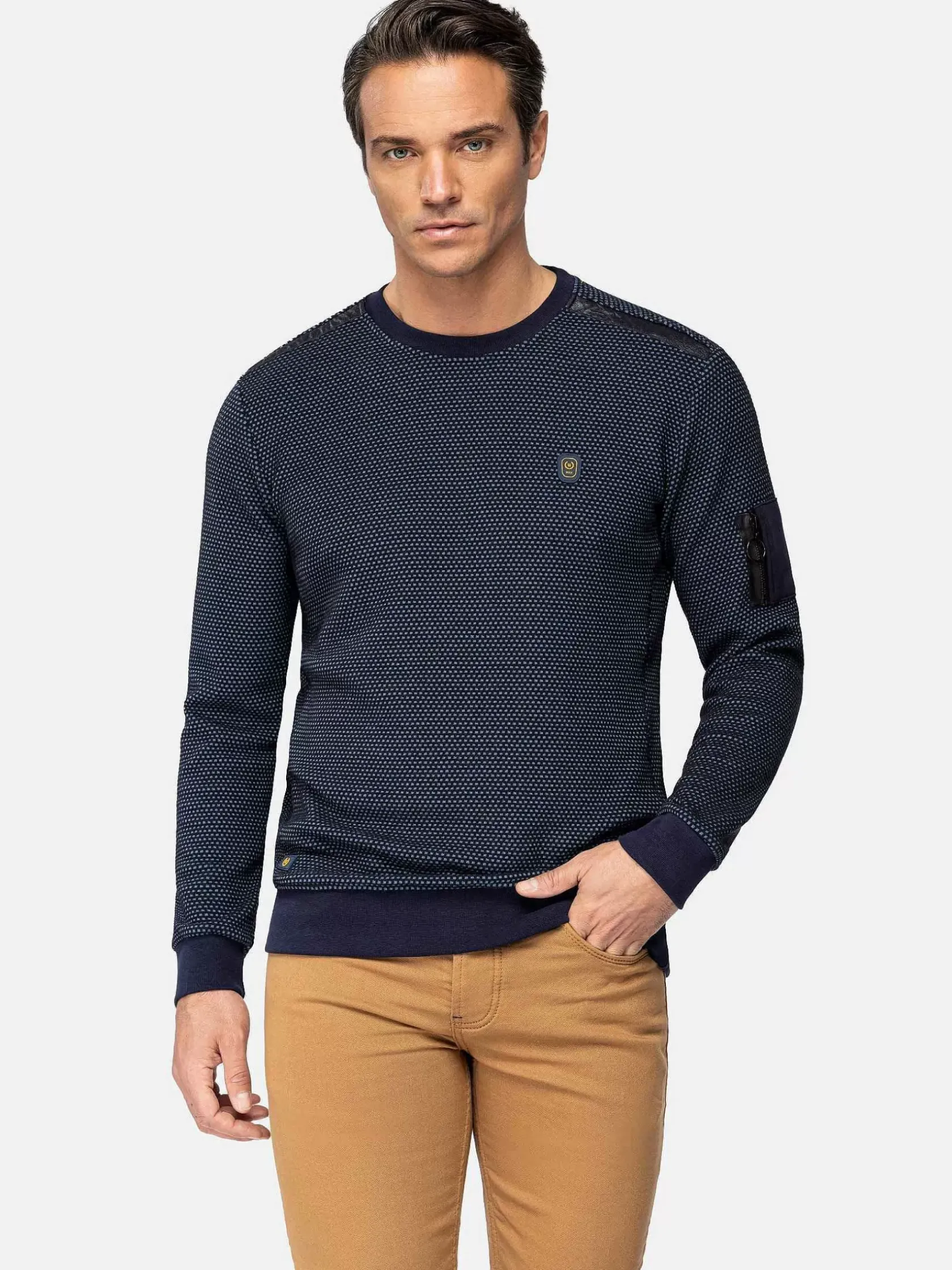Wam Denim Sweaters|Sweater 76330 Foyel Navy