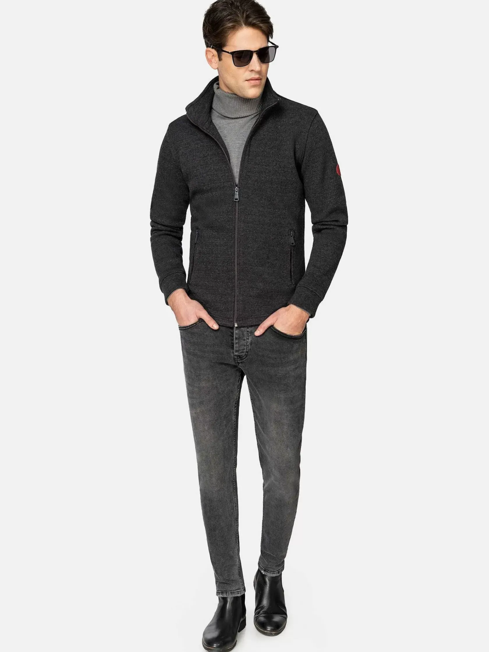 Wam Denim Sweaters|Sweater 76289 Kento Anthracite