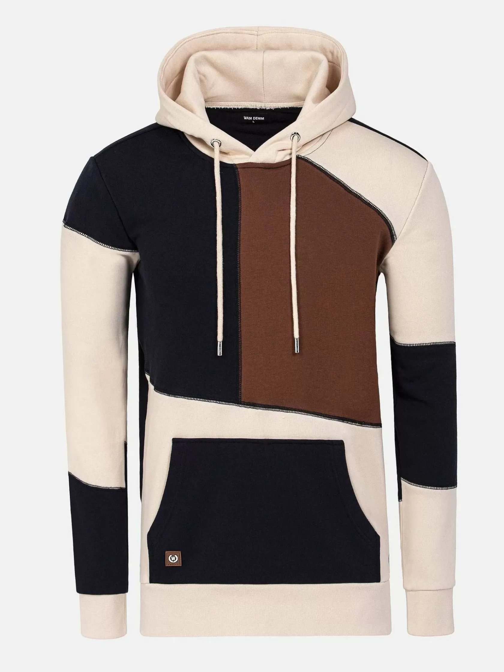 Wam Denim Sweaters|Sweater 76353 Sotano Navy Beige