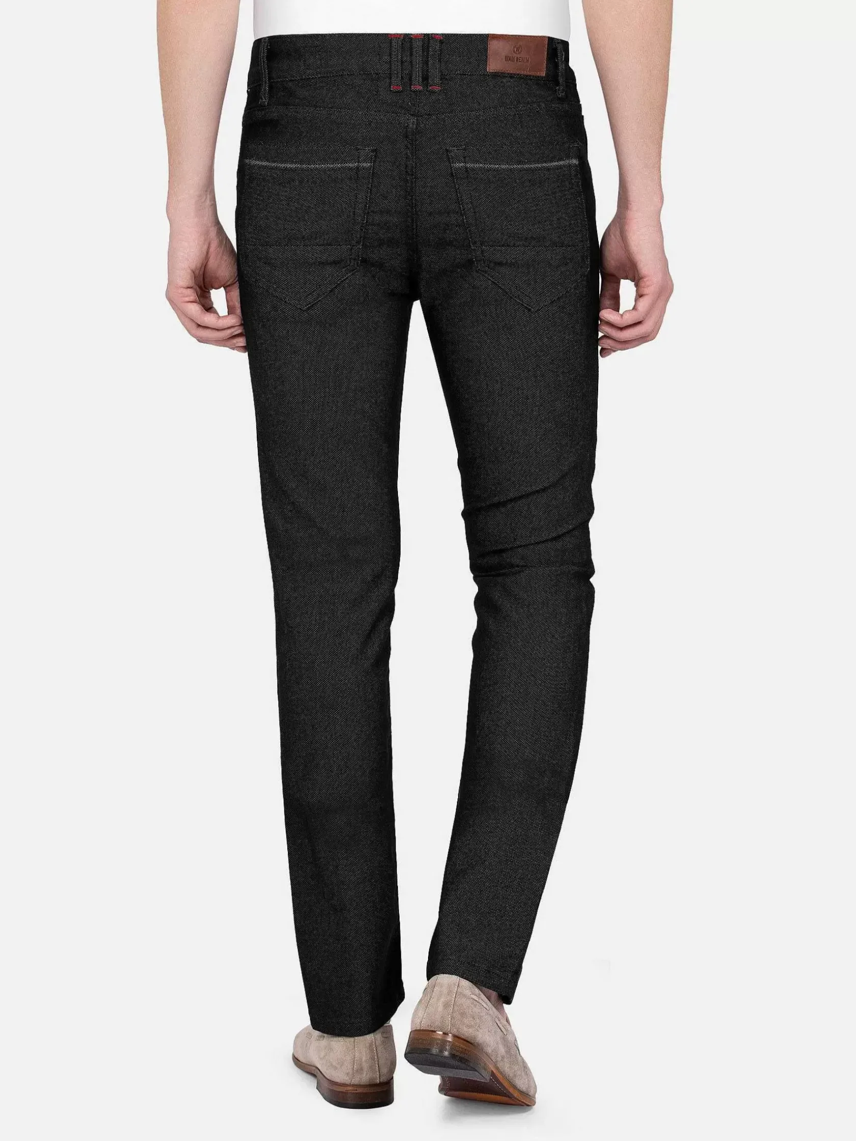 Wam Denim Jeans|Swindon Stretch Slim Fit Black Jeans