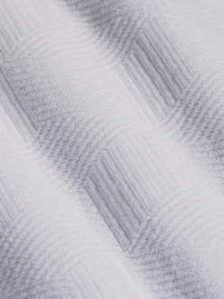 Wam Denim T-Shirts|Textured Design Wahar V-Neck White T-Shirt