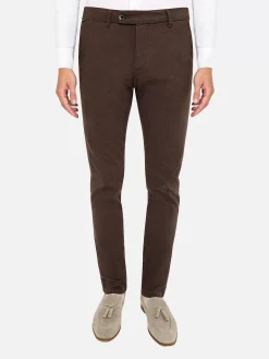 Wam Denim Chino'S|Thor Mini Pattern Check Brown Chino