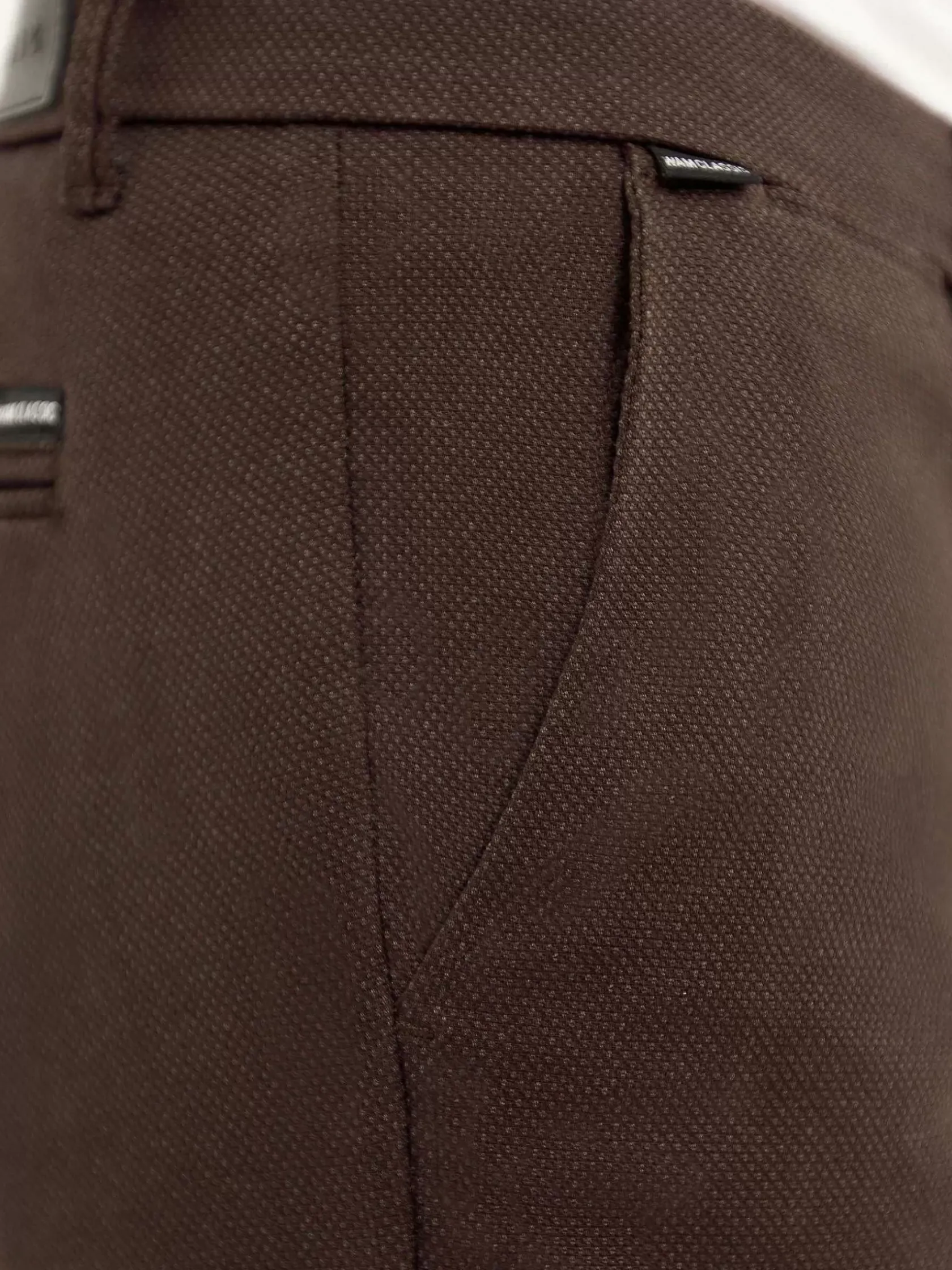 Wam Denim Chino'S|Thor Mini Pattern Check Brown Chino