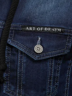 Wam Denim Vesten|Thun Slim Fit Hoodie Navy Black Vesten