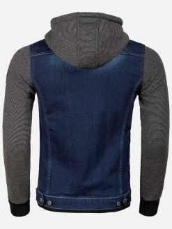 Wam Denim Vesten|Thun Slim Fit Hoodie Navy Black Vesten