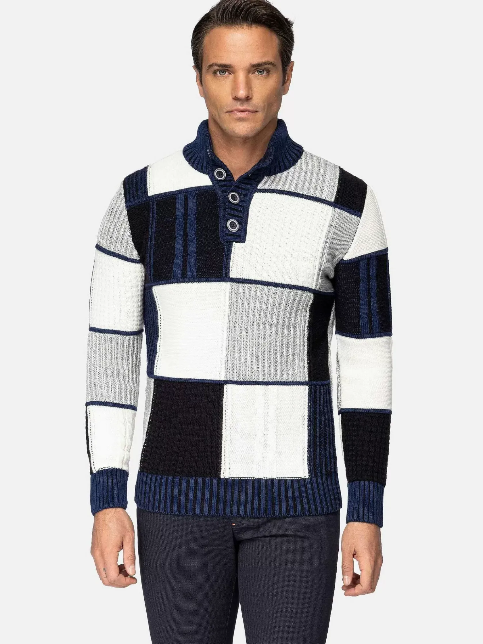 Wam Denim Truien|Truien 77542 Cambridge Navy White