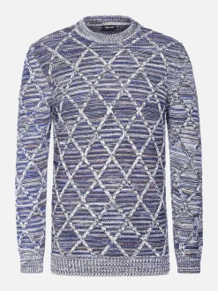 Wam Denim Truien|Truien 77520 Flinn Grey Royal Blue
