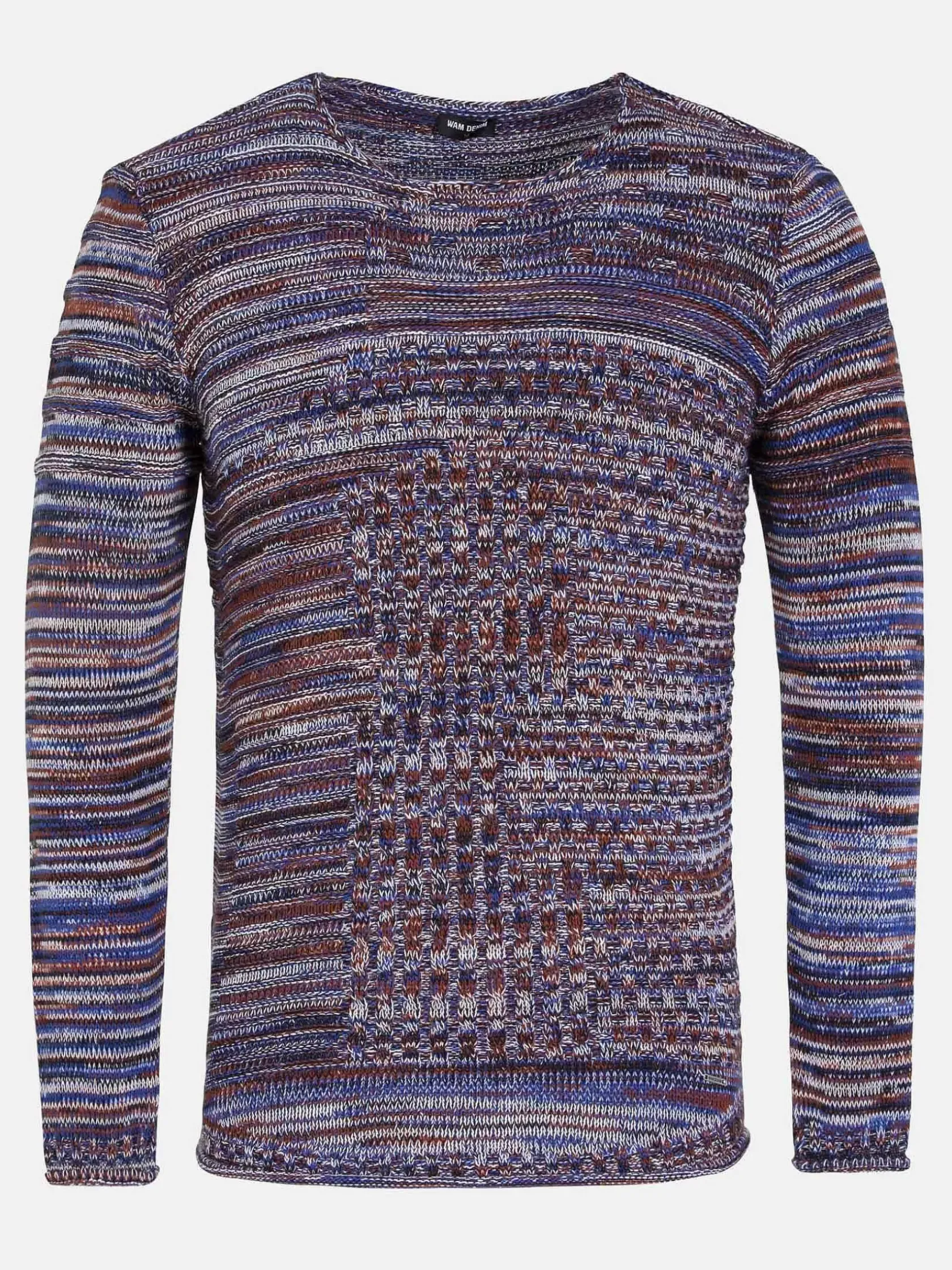 Wam Denim Truien|Truien Tuscon Royal Blue Brown