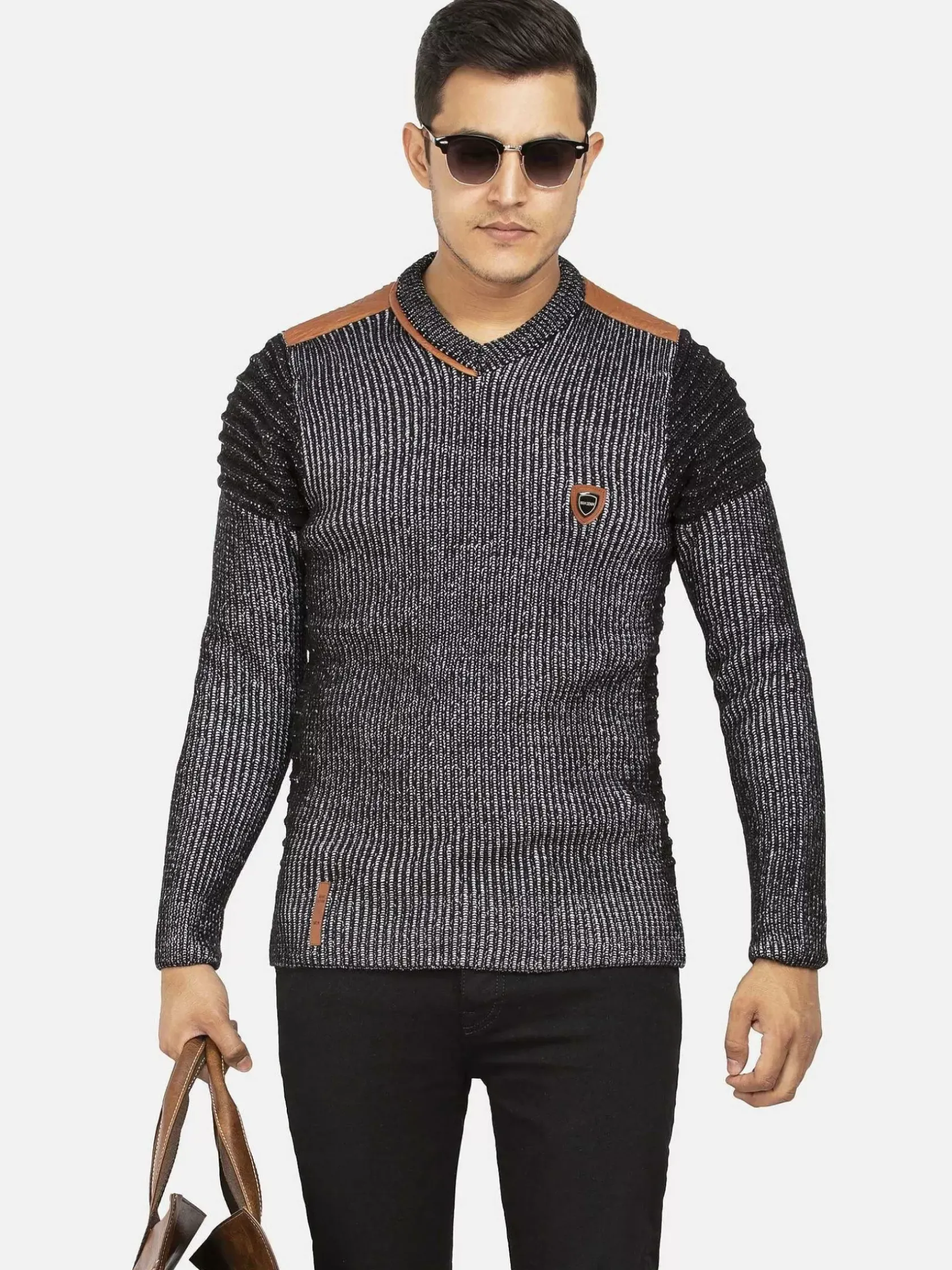 Wam Denim Truien|Trui 77515 Tulum Black White