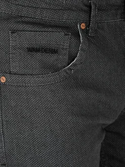 Wam Denim Jeans|Twilight Mini Check Slim Fit Anthracite Jeans